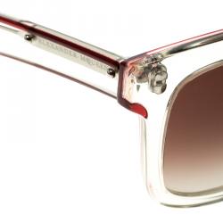 Alexander McQueen White Transparent/Brown Gradient AMQ4213/S Wayfarer Sunglasses