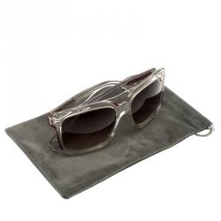 Alexander McQueen White Transparent/Brown Gradient AMQ4213/S Wayfarer Sunglasses