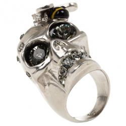 Alexander McQueen Bee Skull Ring Size 52