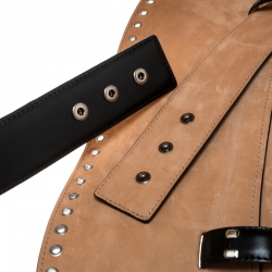 مملوكة مسبقًا Alexander McQueen Black Leather Eyelet Corset Belt 85