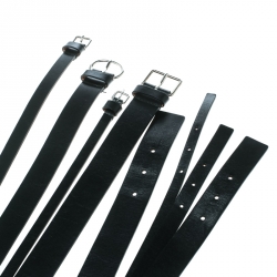 Pre Owned Alexander McQueen Black Leather Waist Belt Size 90 CM