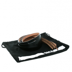 Pre Owned Alexander McQueen Black Leather Waist Belt Size 90 CM