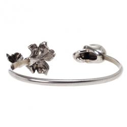 Pre Owned Alexander McQueen Flower Skull Bracelet