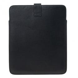 Pre Owned Alexander McQueen Black Leather Skull Embossed iPad Case