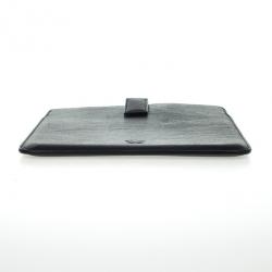 Pre Owned Alexander McQueen Black Leather Skull Embossed iPad Case