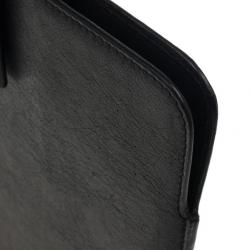 Pre Owned Alexander McQueen Black Leather Skull Embossed iPad Case