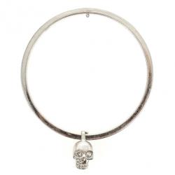 Alexander McQueen Crystal Skull-Charm Bangle