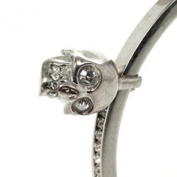 Alexander McQueen Crystal Skull-Charm Bangle