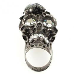 Alexander McQueen Honeycomb Skull Cocktail Ring Size 53