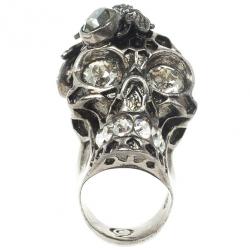 Alexander McQueen Honeycomb Skull Cocktail Ring Size 53