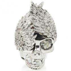 Pre Owned Alexander McQueen Wings Skull Cocktail Ring Size 53