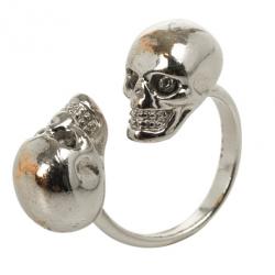 مملوكة مسبقًا Alexander McQueen Twin Skull Ring Size 53