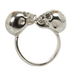 مملوكة مسبقًا Alexander McQueen Twin Skull Ring Size 53