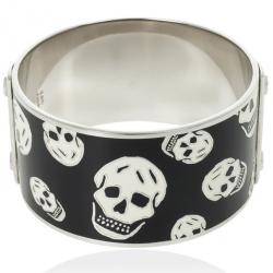 Alexander McQueen Skull-Print Enamel Bangle 20 CM