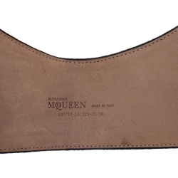 Pre Owned Alexander McQueen Black Velvet Waist Belt 70CM