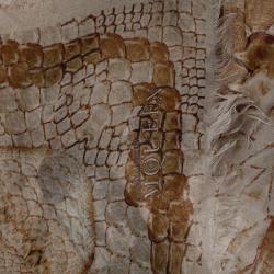 Pre Owned Alexander McQueen Beige Morphing Python Square Scarf