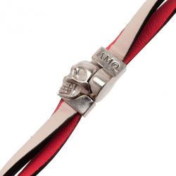 Pre Owned Alexander McQueen Double Wrap Skull Bracelet 16CM