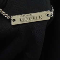 Pre Owned Alexander McQueen Black Pearl Embellished Crepe Blazer M