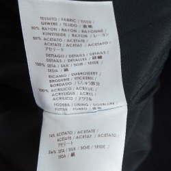 Pre Owned Alexander McQueen Black Pearl Embellished Crepe Blazer M