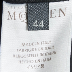 Pre Owned Alexander McQueen Black Pearl Embellished Crepe Blazer M