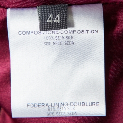 Pre Owned Alexander McQueen Burgundy Silk Satin Gown M