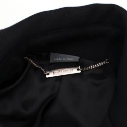 Pre Owned Alexander McQueen Black Wool Peplum Jacket L