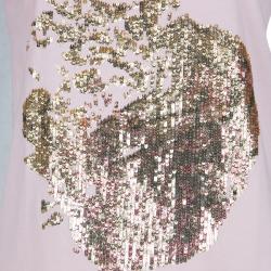 Pre Owned Alexander McQueen Pale Pink Embellished Tank Top S