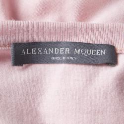 Pre Owned Alexander McQueen Pale Pink Embellished Tank Top S