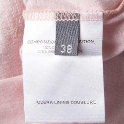 Pre Owned Alexander McQueen Pale Pink Embellished Tank Top S