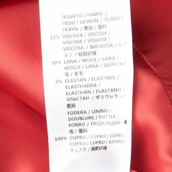 Pre Owned Alexander McQueen Red Knit Kimono Sleeve Dress S