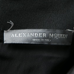 Pre Owned Alexander McQueen Black Satin Crystal Embellished Gown M