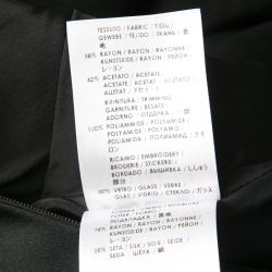 Pre Owned Alexander McQueen Black Satin Crystal Embellished Gown M