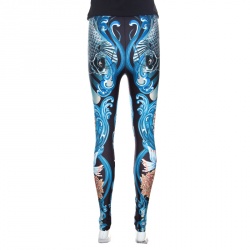 Pre Owned Alexander McQueen Rare Koi Snake Print Leggings S