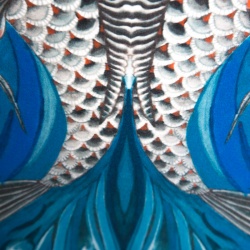 Pre Owned Alexander McQueen Rare Koi Snake Print Leggings S