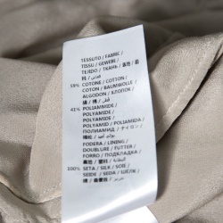 Pre Owned Alexander McQueen Beige and Black Backless Butterfly Lace Gown S