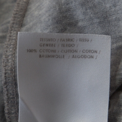 Pre Owned Alexander McQueen Grey Skeleton Printed Cotton Jersey Tank Top S