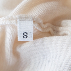 Pre Owned Alexander McQueen Abstract Print Cashmere Silk Asymmetric Sweater Dress S