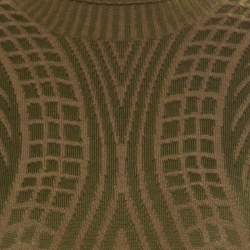 Alexander McQueen Green Patterned Knit Wool Turtleneck Sweater L