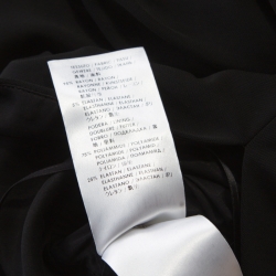 Pre Owned Alexander McQueen Black and Red Cutout Draped Sleeve Detail Dress M