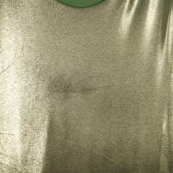 Pre Owned Alexander McQueen Green Lamé Tank Top S