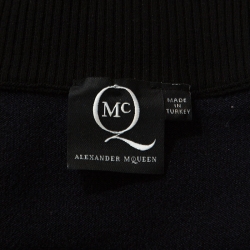 McQ by Alexander McQueen Bicolor Peplum Zip Front Sweater M
