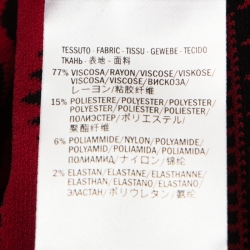 Pre Owned Alexander McQueen Poppy Red Floral Jacquard Knit Dress M