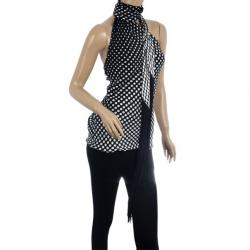 Pre Owned Alexander McQueen Polka Dot Halterneck Top M