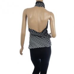 Pre Owned Alexander McQueen Polka Dot Halterneck Top M
