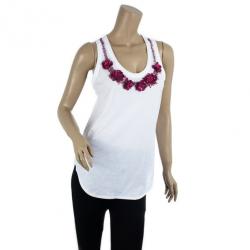 مملوكة مسبقًا Alexander McQueen Embellished Tank T Shirt L