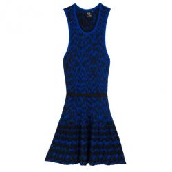 Pre Owned Alexander McQueen Leopard Knitted Jacquard Dress