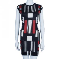 Pre Owned Alexander McQueen Geometric Print Dress L