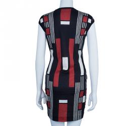 Pre Owned Alexander McQueen Geometric Print Dress L