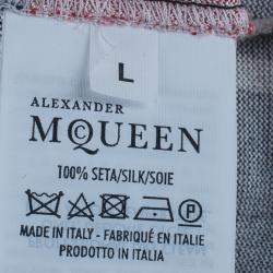 Pre Owned Alexander McQueen Geometric Print Dress L