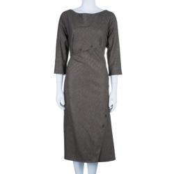 مملوكة مسبقًا فستان اليكساندر ماكوين رقبة سابرينا ضيق M